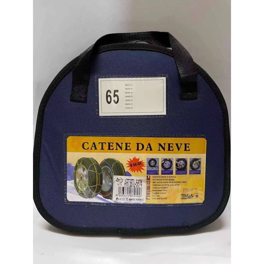 Trade Shop - Catene Da Neve Per Auto Gruppo 65 Pneumatici Facili Da Montare Omologate -