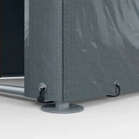 Capanno Porta Attrezzi e Tenda Garage per Bici e Moto con Copertura Anti-UV, 1.6x2m, Grigio Scuro