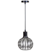 Lampada a sospensione in metallo nero 20x20x108h