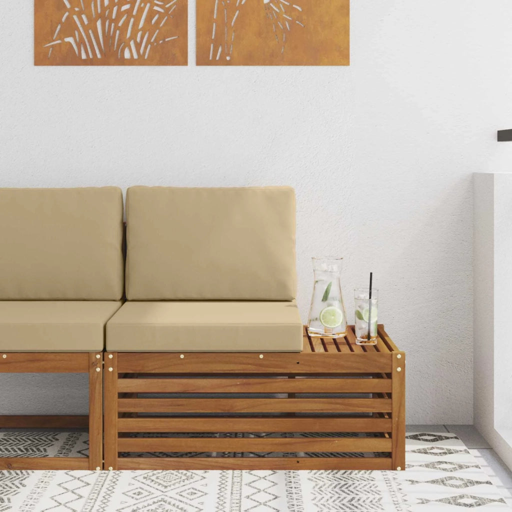 Divano da Giardino-Divano Esterno Finale con cuscino Naturale 91 x 63 x 73 cm 770643