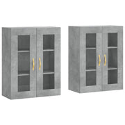 Armadietti a Parete 2 pz Grigio Cemento in Legno Multistrato CFW9461751