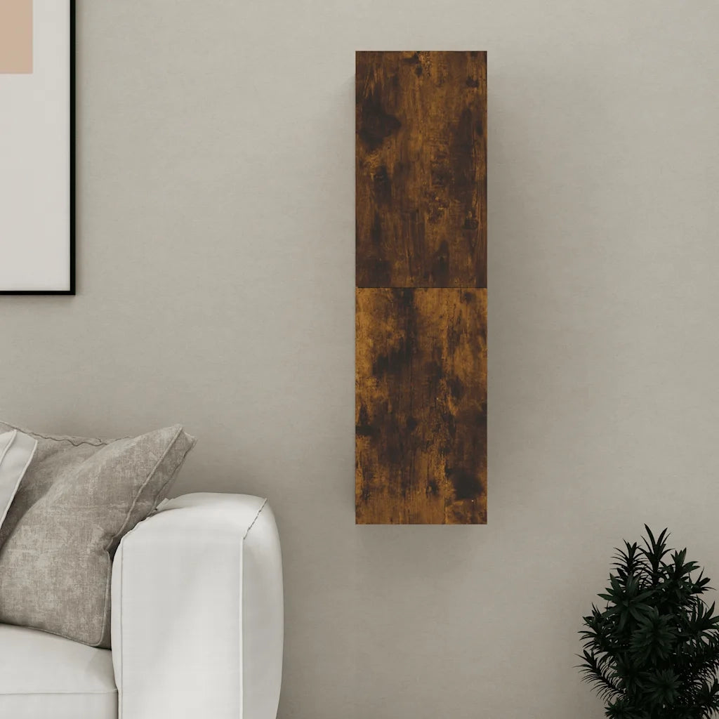 Mobile TV a Parete | Armadietto TV | Mobile Porta TV Rovere Fumo 30,5x30x110 cm