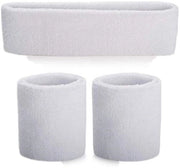 Set di fasciature sportive - Fascia frontale cranica e fascia polso 3 pezzi - Leggermente spessi - Elastico intrecciato - Fascia sportiva - Per palestra, tennis, ginnastica, calcio