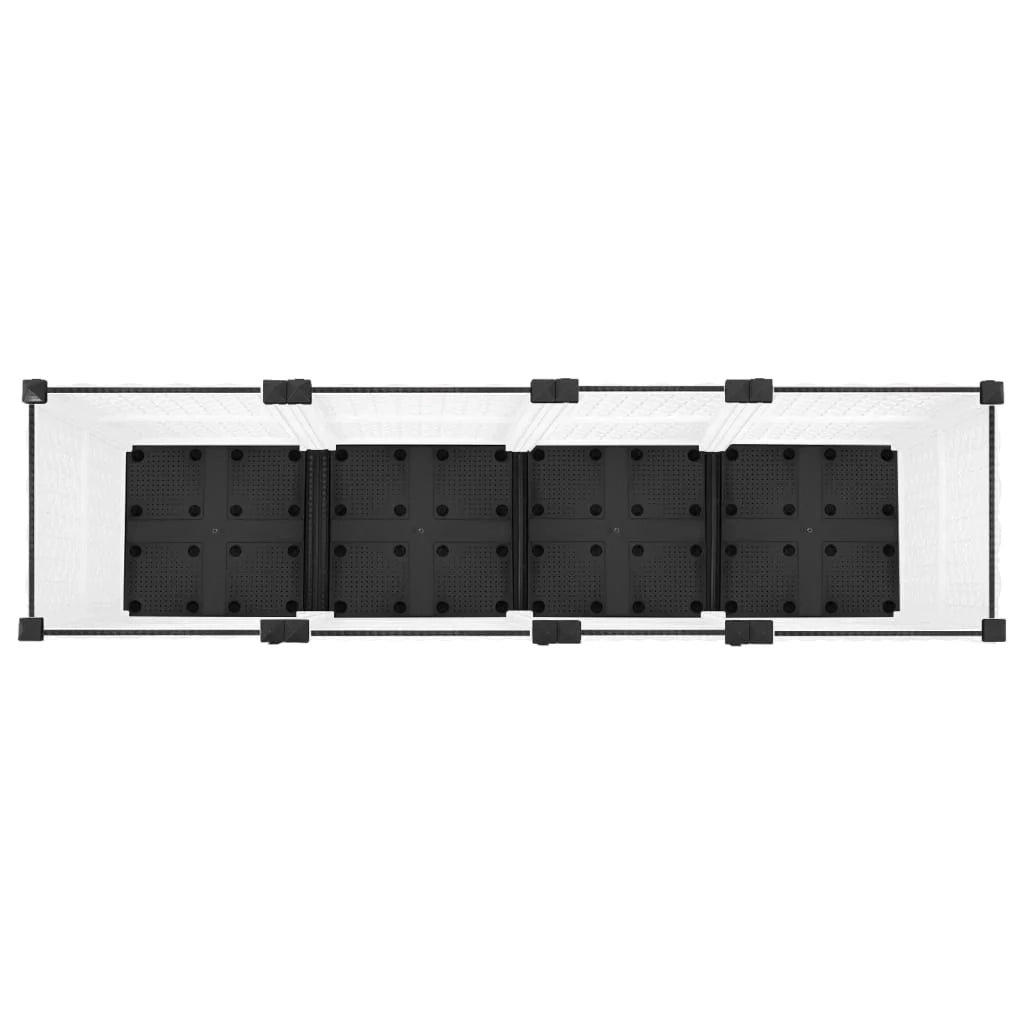 Fioriera rialzata per piante fiori terrazza giardino 160 x 40 x 38 cm polipropilene grigio 02_0039216