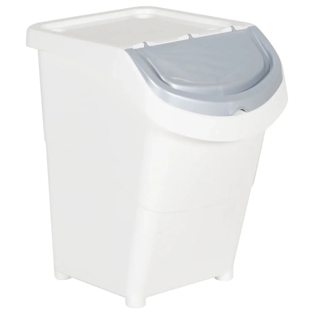 Contenitori impilabili con coperchio 3 pezzi PP 120 litri bianco 02_0006049