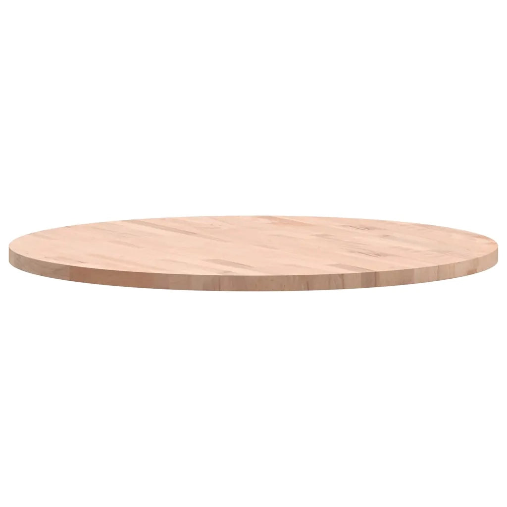 Piano per Tavolo Ø80x2,5 cm Rotondo in Legno Massello di Faggio 355918