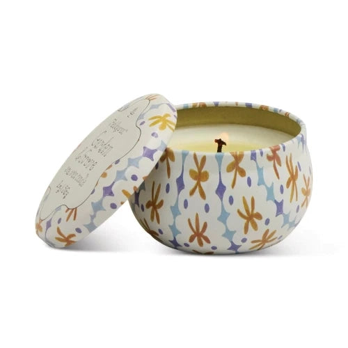 Candela in latta stampata Tulip da 56 g (2 oz) - Giardino e boschetto