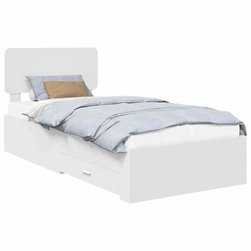 Struttura del letto Bianco 90 x 190 cm Legno multistrato