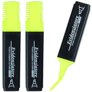 Trade Shop - Set 3 Pezzi Evidenziatore Giallo Penna Penne Fluo Evidenziatori Scuola Ufficio -