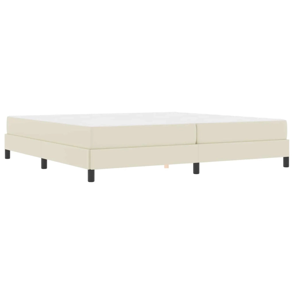 Struttura del letto con materasso Crema 200 x 200 cm Tessuto 3398650