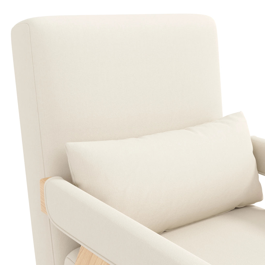 POLTRONA 3 in 1 reclinabile 87x64x60 cm in lino beige con cuscino