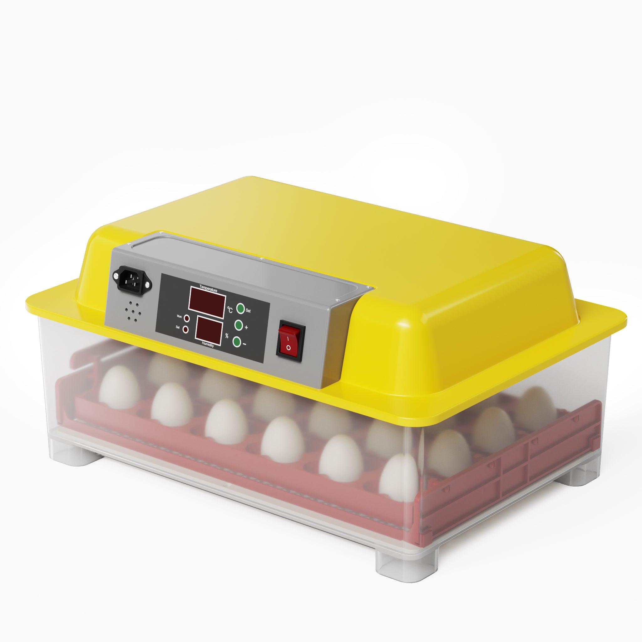 Incubatrice automatica per 24 uova, con regolazione temperatura e umidità, Covatrice