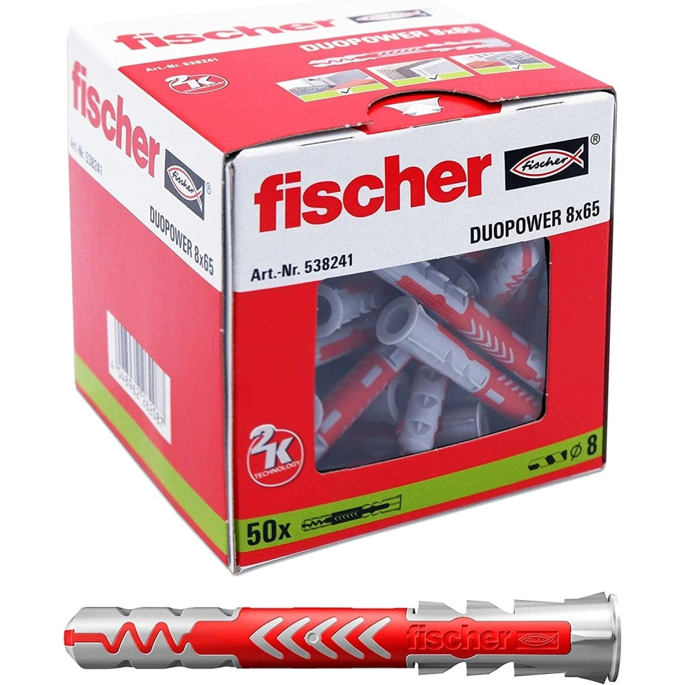 Fischer duopower da 8x65mm - 50pz tassello prolungato nylon