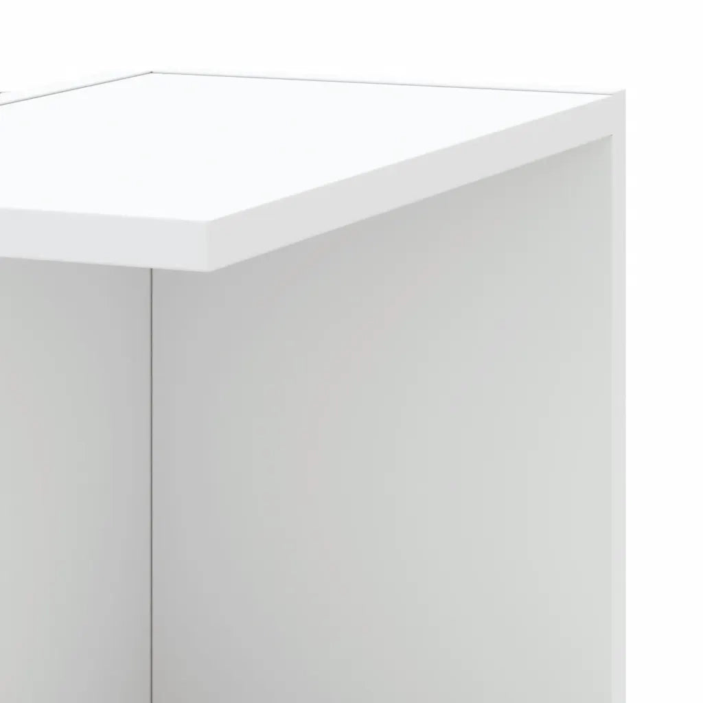 Scaffale Angolare Muro | Mensola a parete Bianco 36,5x36,5x140cm Legno Multistrato