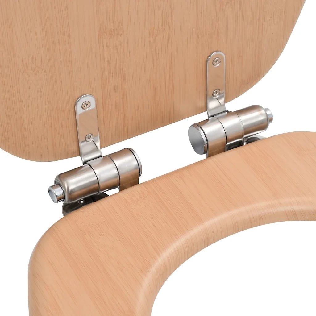 Copriwater 2 pz con Chiusura Ammortizzata in MDF Bamboo 276994