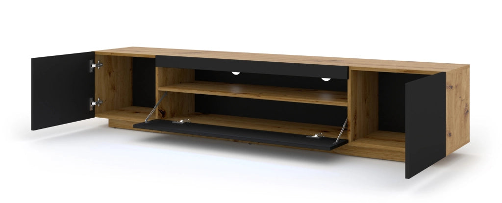 PORTA TV AURA 200 ARTISAN OAK NERO OPACO