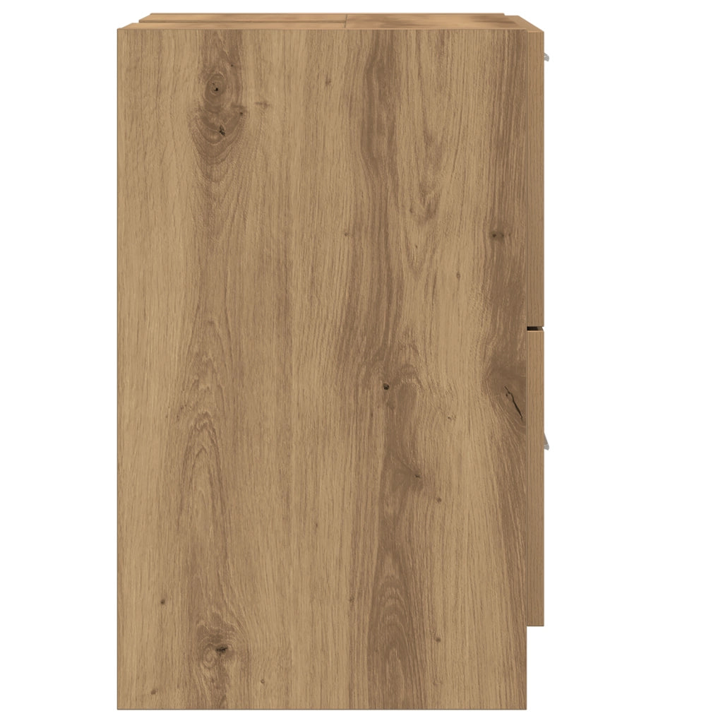Mobile Lavabo Rovere Artigianale 40x37x59 cm Legno ingegnerizzato