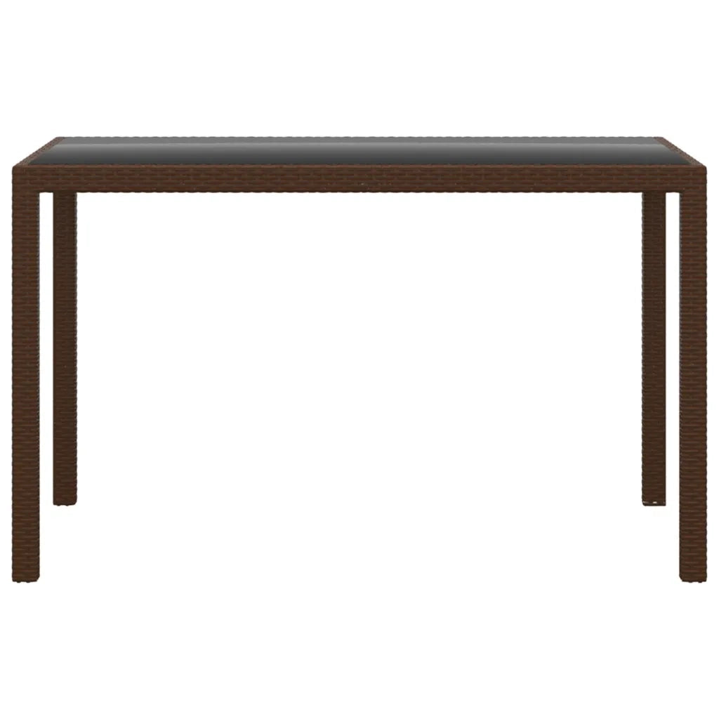Set da Pranzo da Giardino 3 pz e Cuscini in Polyrattan Marrone cod mxl 65790