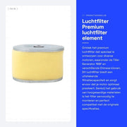 Filtro dell'aria per alta efficienza di filtrazione - filtro universale - adatto per Generatore Tiller 168F - facile da installare - manutenzione gratuita - materiale di alta qualità - Filtro del motore