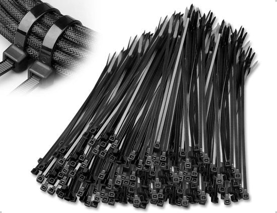 Cablettes in acciaio - 250 pezzi - Sostenibili e multifunzionali - Nero - Per giardino, casa e ufficio - Organizza i tuoi cavi - 1,8x80mm