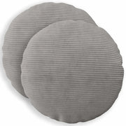 Federa 2 pcs HEERLEN Grigio Chiaro Ø 50 cm corduroy 922593