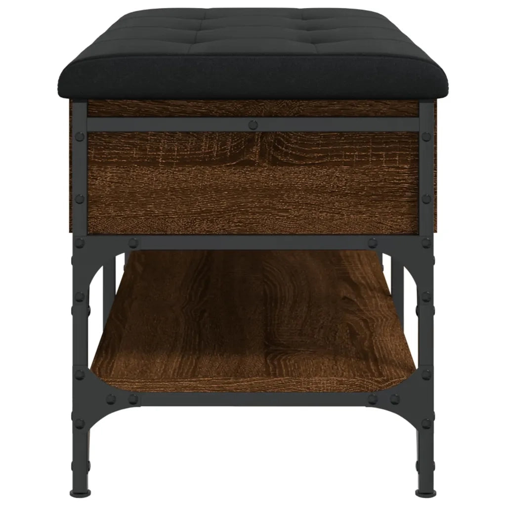 Panca Porta Scarpe-Sgabello-Panca Scarpiera Rovere Marrone 82x42x45 cm Legno Multistrato
