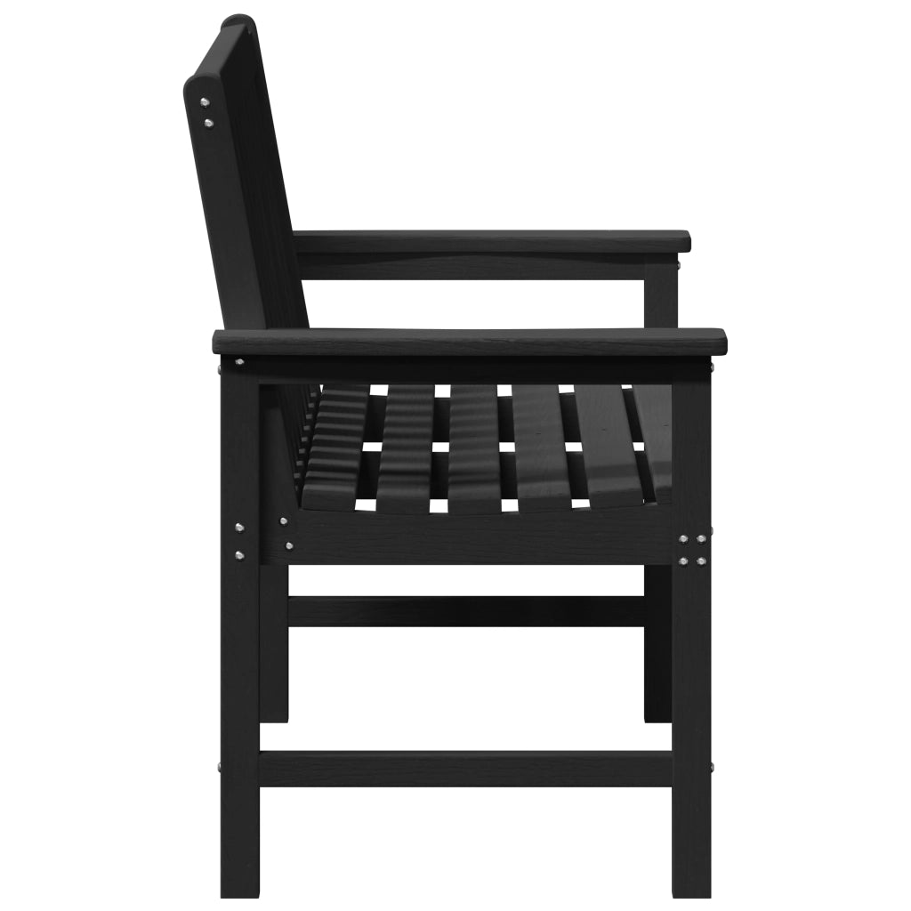 Panchina Nera 120 cm HDPE