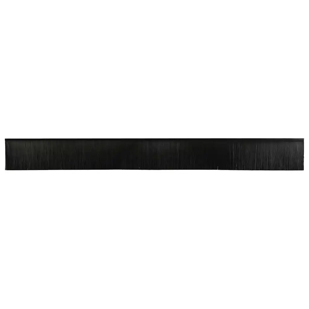 Spazzole per porte a vite 12 pcs Nero 100 cm Lega di alluminio
