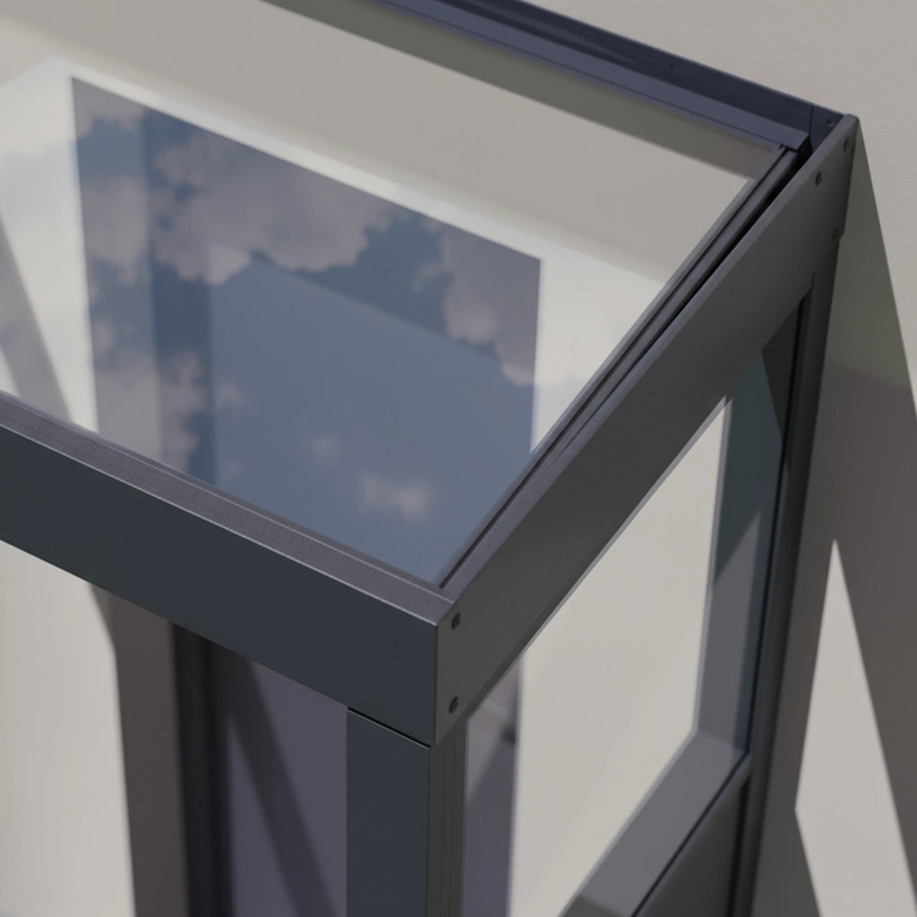 Canopia Sophia Pensilina Da Esterno 215X95 cm + Parete laterale Grigio / Trasparente