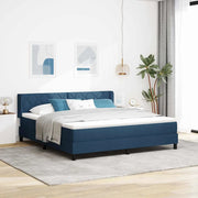 Letto a molle con testiera Blu 200 x 180 cm Tessuto 3341187