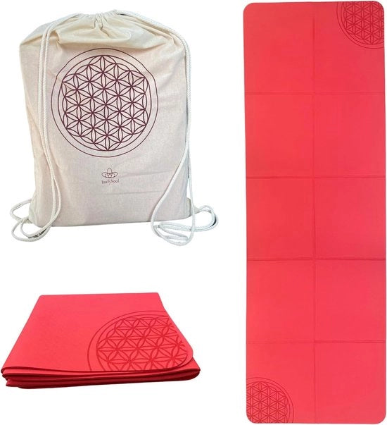 Mat Yogamat Antiscivolo Pieghevole per Viaggi Yogamat per Pilates Fitness Palestra 72 "x 24