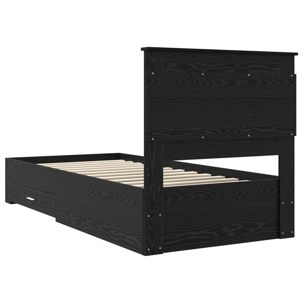 Struttura del letto con cassetto con testiera Legno multistrato 3410351
