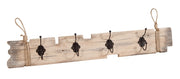 Biscottini Attaccapanni da parete in legno massello L79,5XPR7XH12 cm massello, dipinto