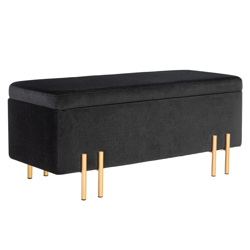 PANCA contenitore 100 x 40 x 42 cm nero legno