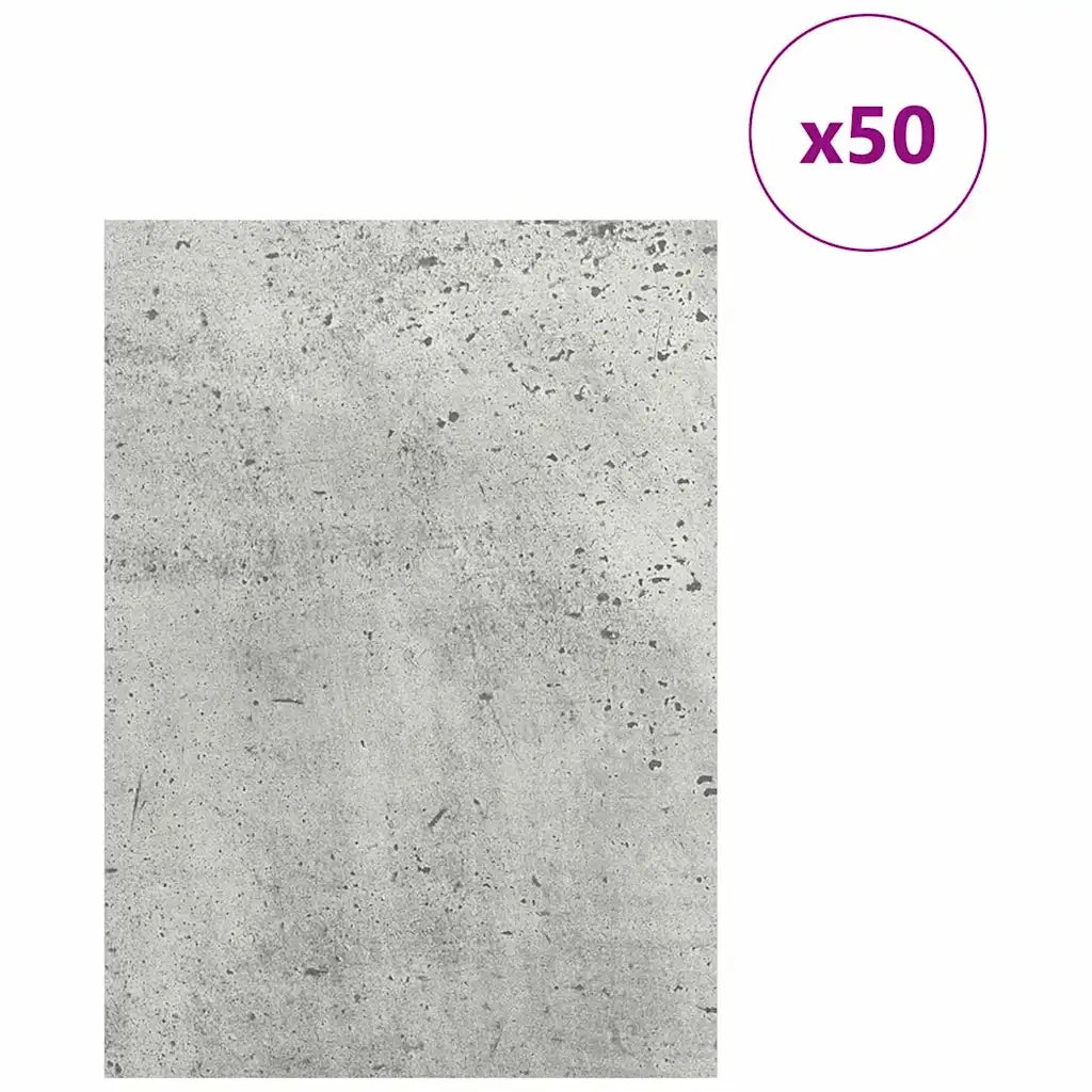 Pannelli decorativi 50 pcs Grigio cemento 15 x 21 x 0.27 cm 885545