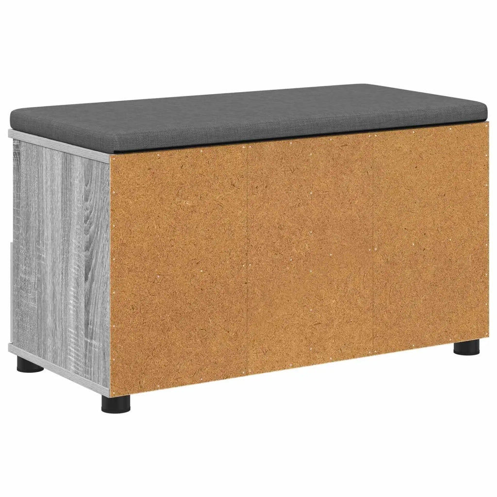 Panca per ingresso con cuscino-Sgabello-Panca da Corridoio Grigio Sonoma 80 x 38 x 46 cm 718418