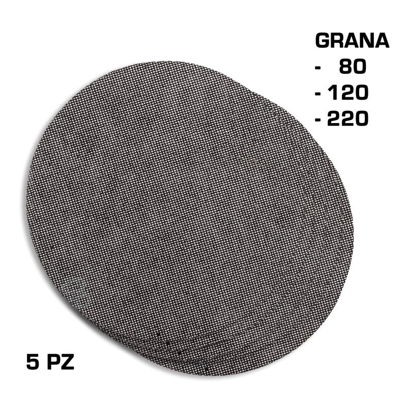 Disco Abrasivo Levigatrici Ø 225 Universale Rete a Strappo Retinata 5 Pz Einhell Grana: 80
