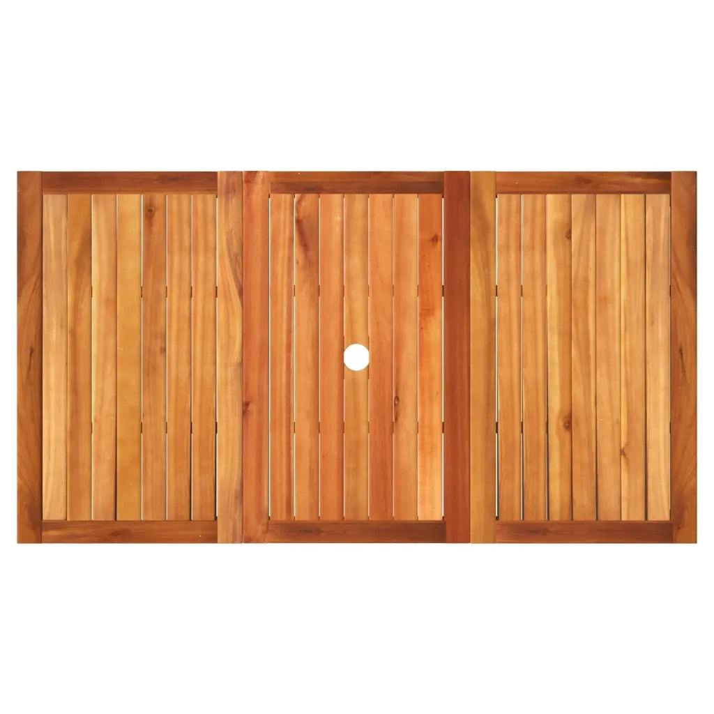 Tavolo da Giardino Nero 140x80x75 cm Polyrattan e Legno Acacia 366276