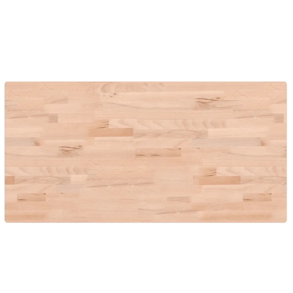 Piano Bagno 100x50x2,5 cm in Legno Massello di Faggio 355989