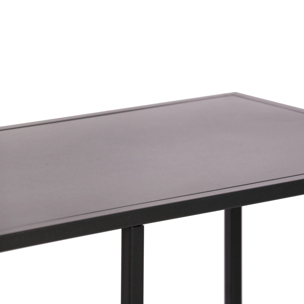 Scaffale Basso da Terra Isojoki Libreria in Acciaio 120 x 35 x 88 cm - Nero Opaco [en.casa]