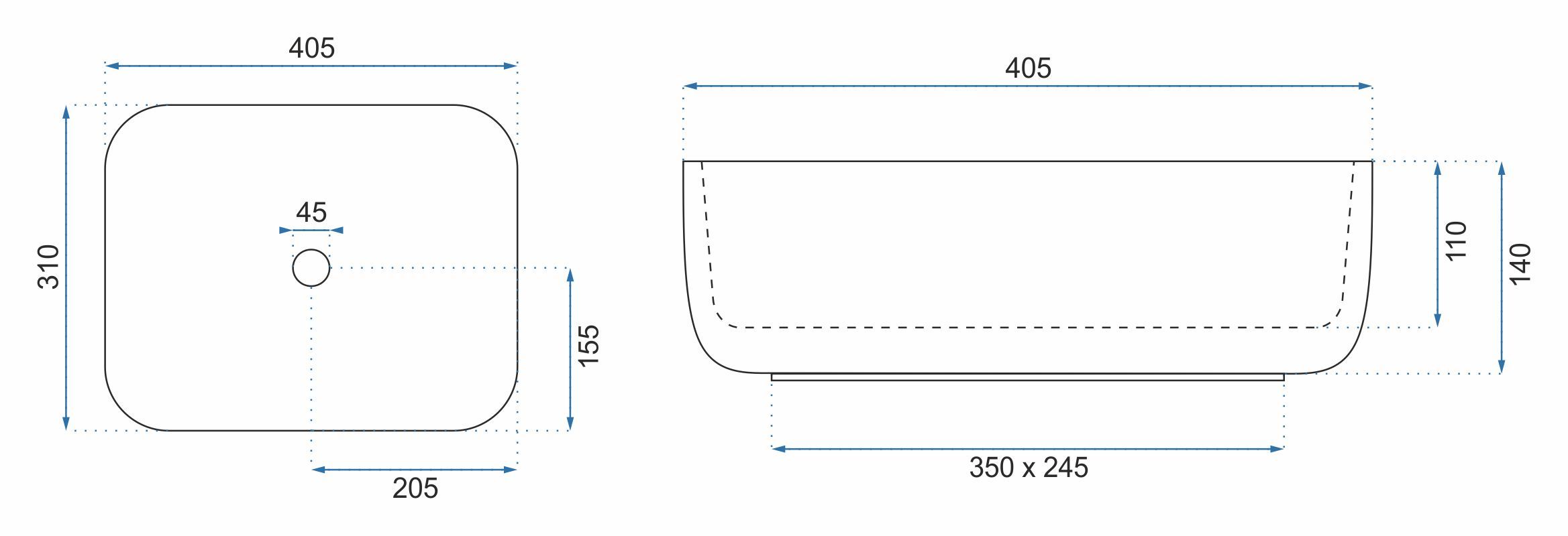 Lavabo Da Appoggio Rea Demi Mini White