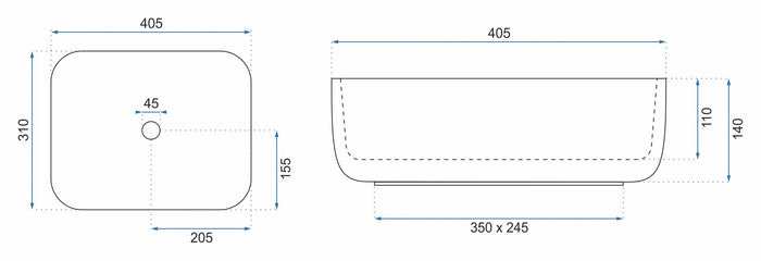 Lavabo Da Appoggio Rea Demi Mini White