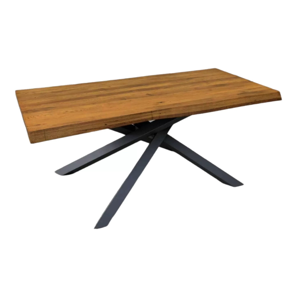 Tavolo big table fisso in rovere massello nodato spessore 6 cm. misura l.250 p.100 h.76 (1648) - Mobili 2G