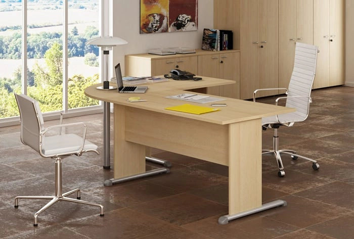 Libreria da ufficio con ante battenti in legno e serratura cm. 80x44x120h