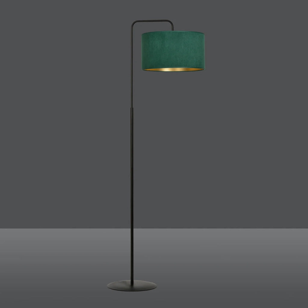 Piantana Contemporaneo Ganesha Acciaio Nero Verde 1 Luce E27 Ip20