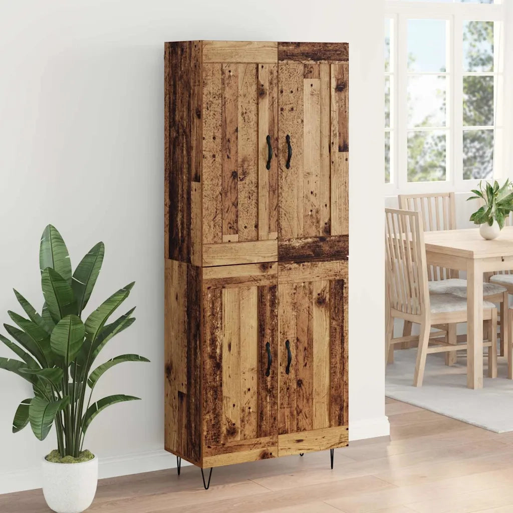 Credenza | Madia | Buffet da pranzo | Armadio da pranzo Legno vecchio 69,5 x 34 x 180 cm Legno multistrato
