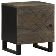 Comodini 2pz Neri 40x33x46 cm in Legno Massello di Mango 4017681