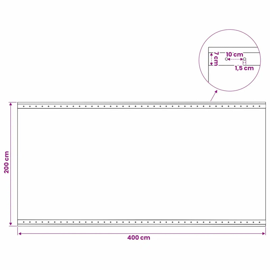 Telo con Occhielli Verde 2 x 4 m 260 gsm PE 42039264