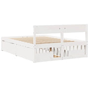 Letto senza Materasso Bianco 120x190 cm Legno Massello di Pino