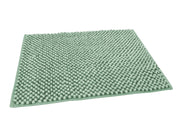 Tappeto Bagno Doccia Antiscivolo In Ciniglia Super Assorbente Modello Dots - Parure 3 Pezzi - Salvia